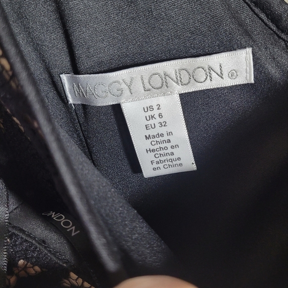 Maggy London Floral Lace Dress Size 2 - Picture 2 of 5